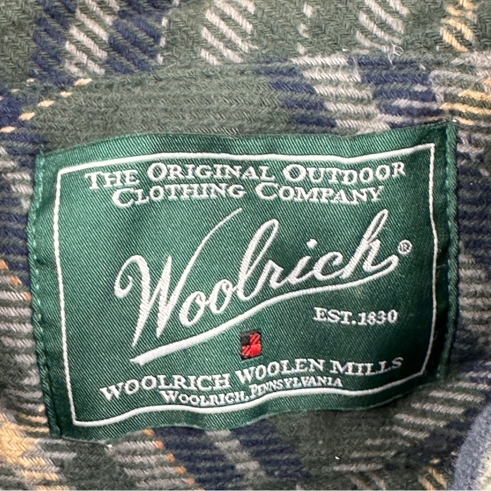 Woolrich‎ Women’s Large Green Plaid Shacket Jacket 100% Cotton Cozy - Picture 4 of 12